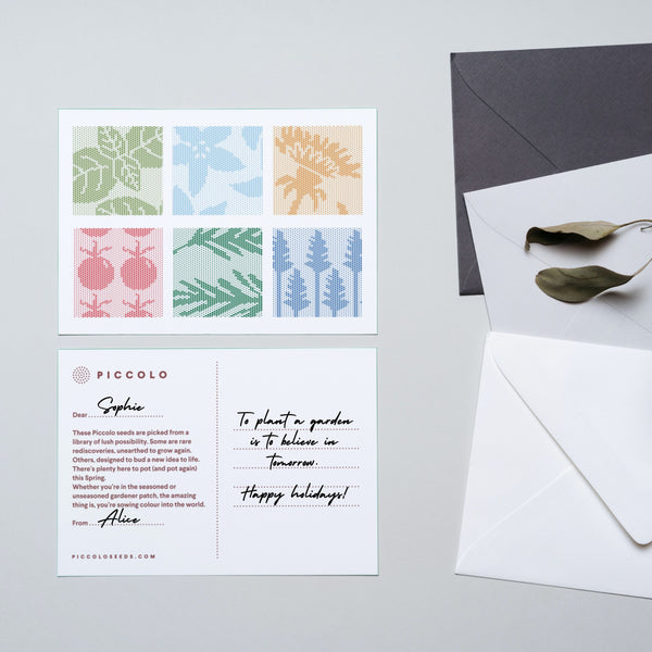 Is it a gift? Add a greeting card! Piccolo Seeds